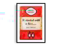 Image 1 of James McQueen - It Started With A Kiss, Giclee Print, Contemporary Art Poster, Gift for Lovers