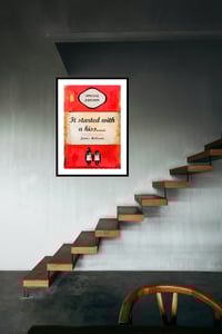 Image 4 of James McQueen - It Started With A Kiss, Giclee Print, Contemporary Art Poster, Gift for Lovers