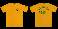 SMORGASBORD STRAIGHT EDGE Shirt - Gold Shirt/Green Ink
