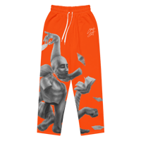 Image 1 of ‘CHANCE ELIJAH’ | ‘DERANGED DIVINITY’ Orange Wide-leg Sweatpants