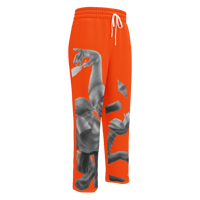 Image 5 of ‘CHANCE ELIJAH’ | ‘DERANGED DIVINITY’ Orange Wide-leg Sweatpants