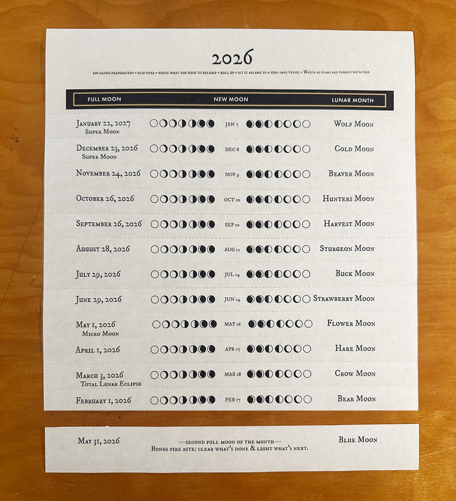 Image of Lunar Calendar 2026 Refill 