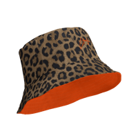 Image 3 of ‘CHANCE ELIJAH’ | ‘LEOPARD’ Orange Reversible Bucket Hat 