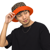 Image 13 of ‘CHANCE ELIJAH’ | ‘LEOPARD’ Orange Reversible Bucket Hat 