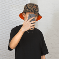 Image 15 of ‘CHANCE ELIJAH’ | ‘LEOPARD’ Orange Reversible Bucket Hat 