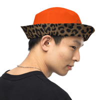 Image 14 of ‘CHANCE ELIJAH’ | ‘LEOPARD’ Orange Reversible Bucket Hat 