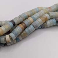 Image 1 of Natural Amazonite Heishi Beads Strands 15.35" strand