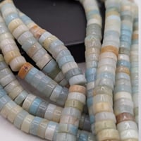 Image 2 of Natural Amazonite Heishi Beads Strands 15.35" strand