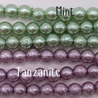Image 2 of Mint Ice Cream Pearls 6mm Round Bead 6mm