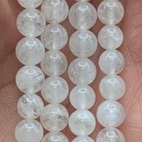 Image 2 of Grade A Rainbow Moonstone Beads – 5.5–6mm Round Gemstone Beads – 15.5 Inch Strand