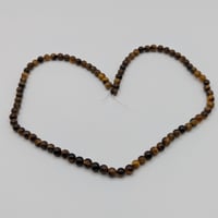 Image 3 of Natural Tiger Eye Beads – 4mm Round Gemstone Bead Strand