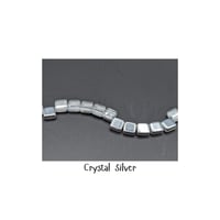 Image 2 of 6 mm 2-Hole Czech Glass Tile Beads — 7″ Strand (~30 Beads) – Multiple Color Finishes