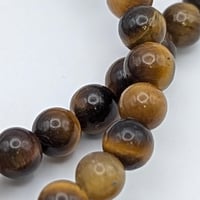 Image 2 of Natural Tiger Eye Beads – 4mm Round Gemstone Bead Strand