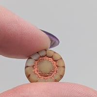 Image 3 of Czech Glass Sunflower Beads (13×13mm, Copper Wash) 4 beads