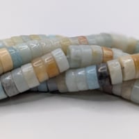 Image 4 of Natural Amazonite Heishi Beads Strands 15.35" strand