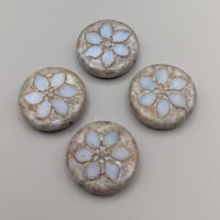 Image 1 of 18mm Czech Glass Table Cut Flower Beads