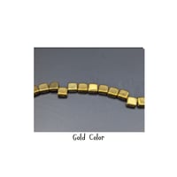 Image 3 of 6 mm 2-Hole Czech Glass Tile Beads — 7″ Strand (~30 Beads) – Multiple Color Finishes