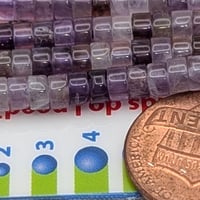 Image 4 of Natural Amethyst Heishi Beads – 4x2mm Flat Disc Gemstone Bead Strand, Soft Purple