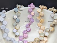 Image 2 of 2-Hole 6mm Czech Glass Hexx - 7 inch Strand (Apx 30 Beads)