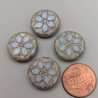Image 2 of 18mm Czech Glass Table Cut Flower Beads