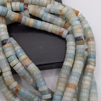 Image 5 of Natural Amazonite Heishi Beads Strands 15.35" strand