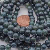 Image 5 of Round Moss Agate Beads – Natural Green Gemstone Strand 6mm