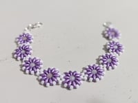 Image 1 of Floral Radiance – Handmade Beaded Bracelet