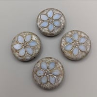 Image 3 of 18mm Czech Glass Table Cut Flower Beads