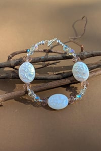 Image 1 of 8-inch Czech Glass & Swarovski Crystal Bracelet – Handcrafted Elegance