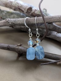 Image 1 of Earrings - Blue Calcite and crystal