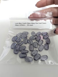Image 3 of Czech Glass Wavy Flat Oval 14*8mm