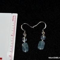 Image 3 of Earrings - Blue Calcite and crystal