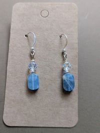 Image 4 of Earrings - Blue Calcite and crystal