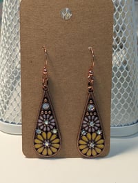 Image 8 of Bohemian Teardrop Flower Earrings