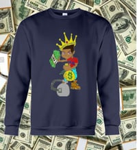 Love of $ Crew Neck Pullover Wavy Navy