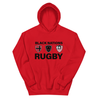 Image 1 of BLACK NATIONS RUGBY HOODIE