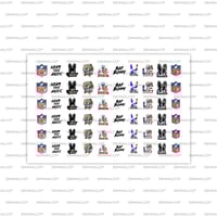 Image 2 of TEAM BAD BUNNY SUPERBOWL SUNDAY NAIL DECALS 