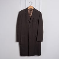 Image 1 of 1960's J Press Union Made Brown Herringbone Overcoat