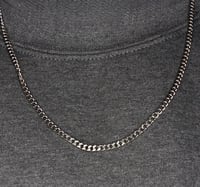 Image 2 of Men’s 21" Premium Silver Twisted Curb Chain – Stainless Steel