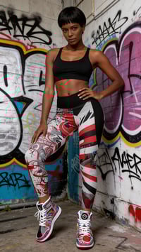 Image 1 of The Rising Sun - Crossover leggings with pockets