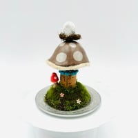 Image 2 of Throwback Work of Whimsy owl on mushroom figurine
