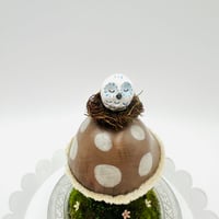 Image 4 of Throwback Work of Whimsy owl on mushroom figurine