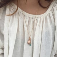 Image 3 of The Hand of Devotion-Apatite Necklace