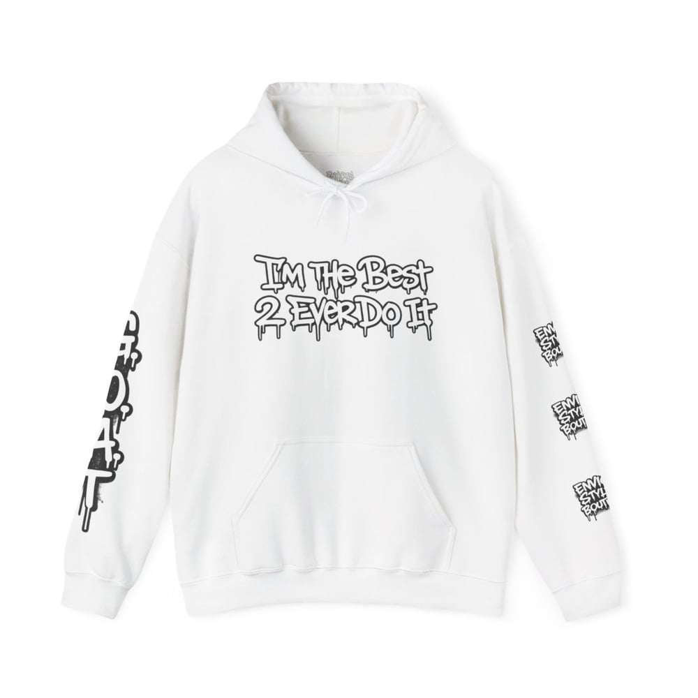 Image of Unisex GOAT Graffiti Hoodie — "I’m the Best 2 Ever Do It" Streetwear Pullover