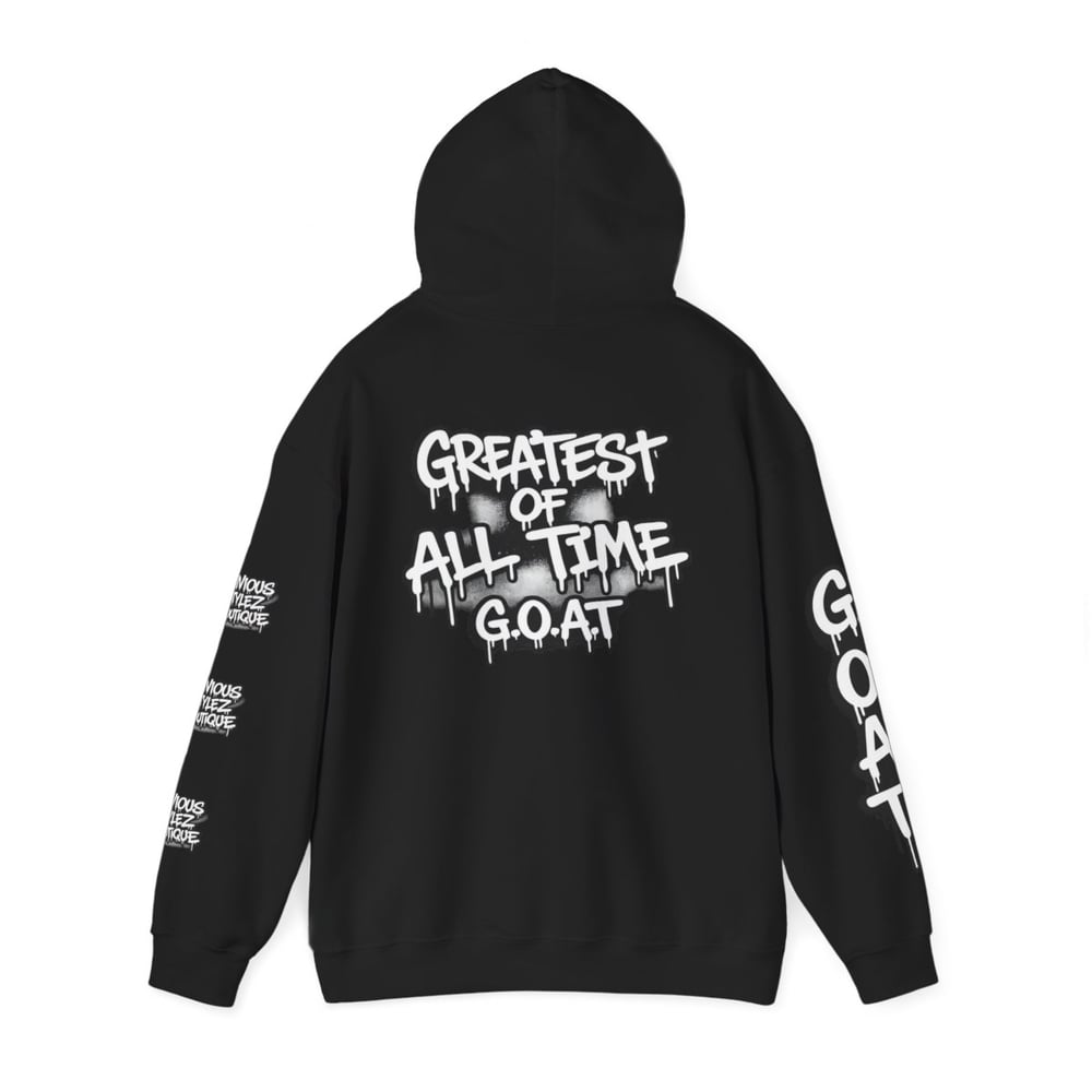 Image of Unisex GOAT Graffiti Hoodie — "I’m the Best 2 Ever Do It" Streetwear Pullover