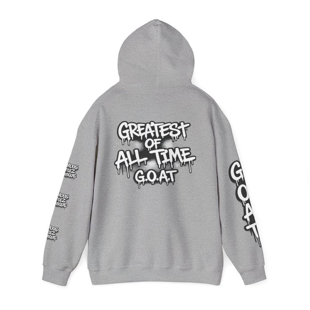 Image of Unisex GOAT Graffiti Hoodie — "I’m the Best 2 Ever Do It" Streetwear Pullover