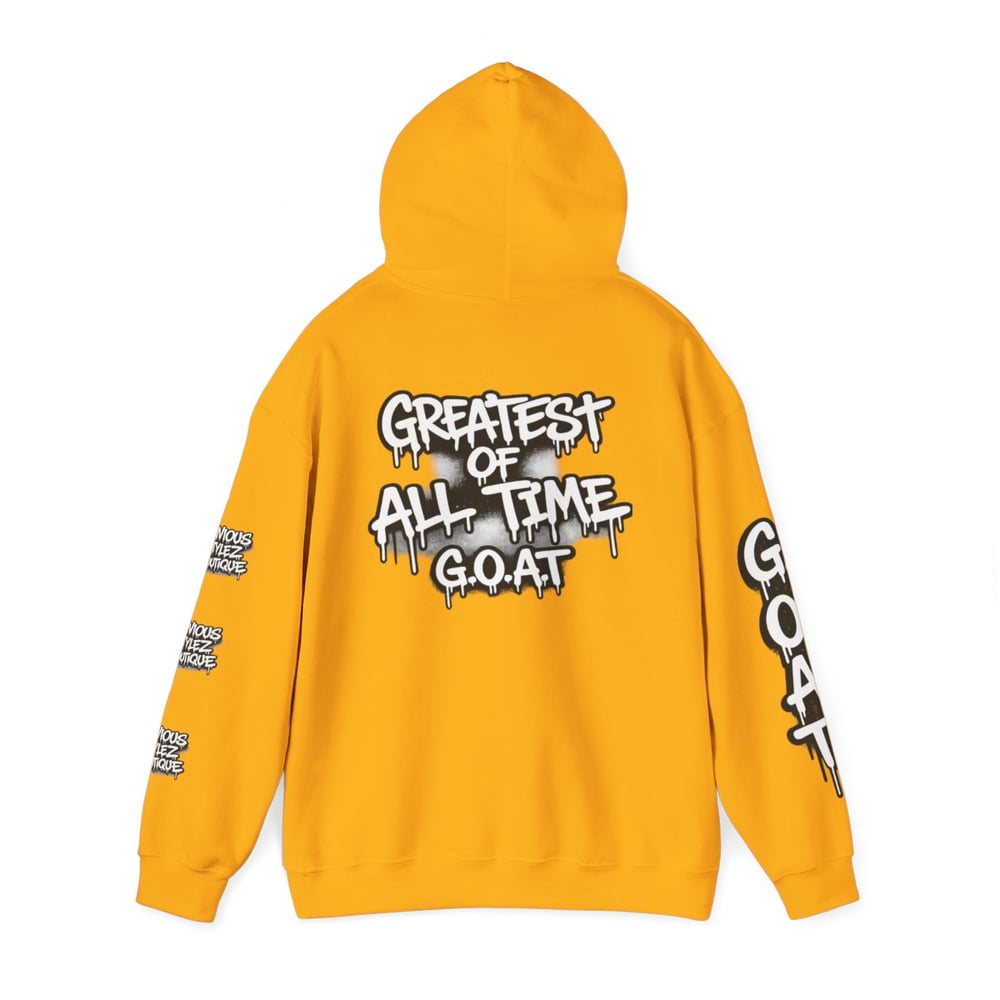 Image of Unisex GOAT Graffiti Hoodie — "I’m the Best 2 Ever Do It" Streetwear Pullover