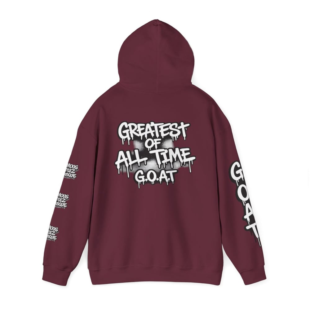 Image of Unisex GOAT Graffiti Hoodie — "I’m the Best 2 Ever Do It" Streetwear Pullover