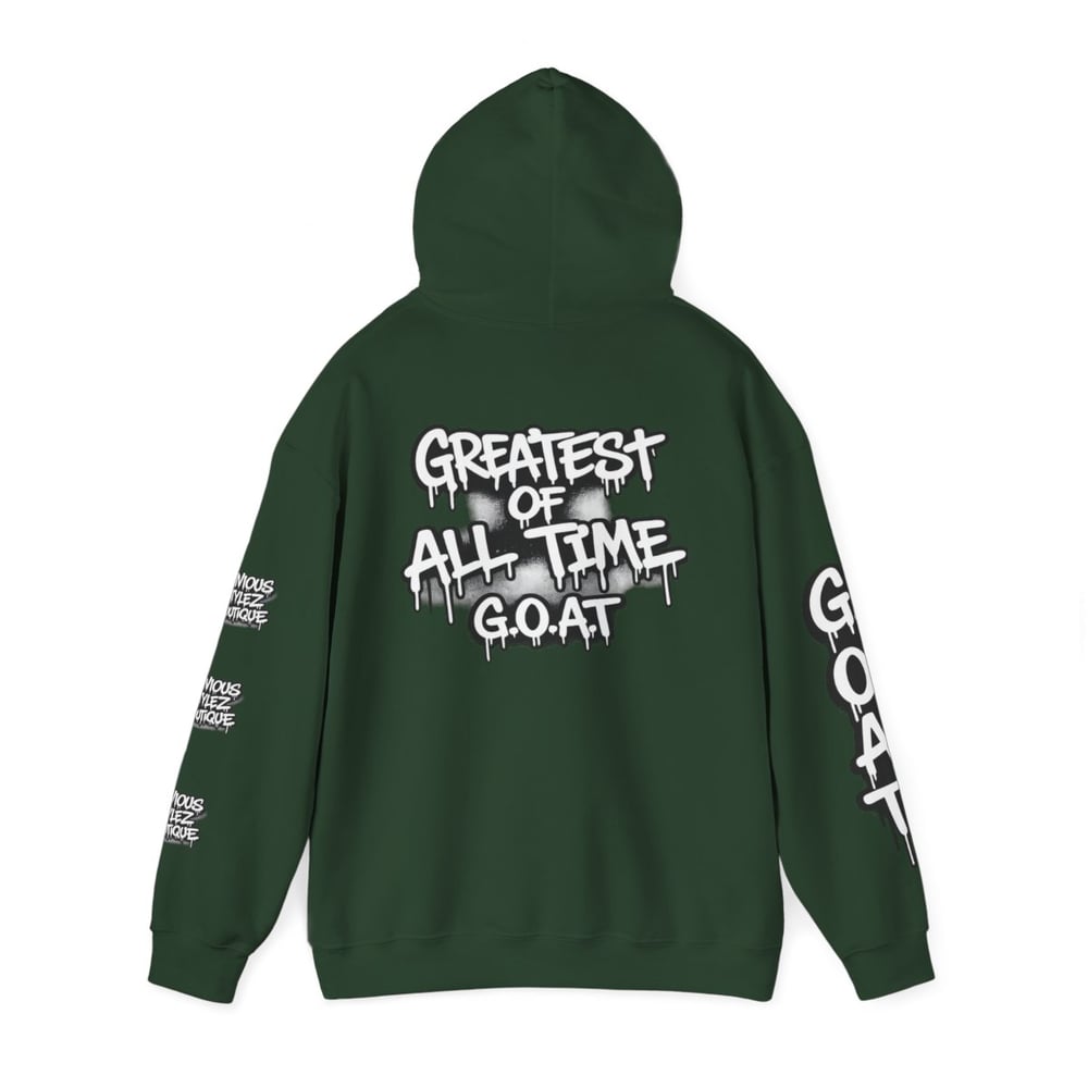 Image of Unisex GOAT Graffiti Hoodie — "I’m the Best 2 Ever Do It" Streetwear Pullover