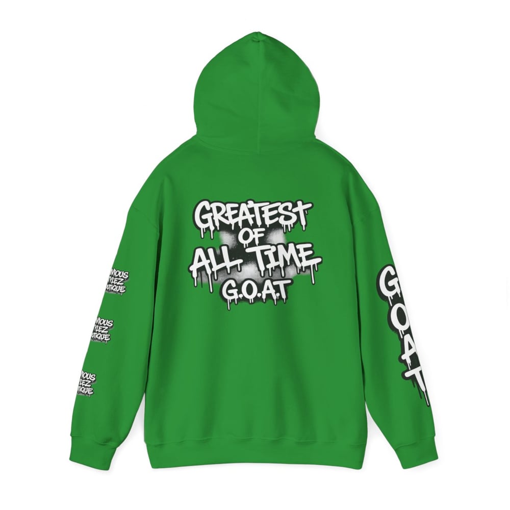Image of Unisex GOAT Graffiti Hoodie — "I’m the Best 2 Ever Do It" Streetwear Pullover
